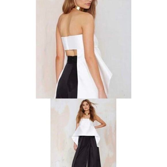 NWT SOLACE London Loletta Black Strapless High Low Top size 4 - Picture 4 of 13